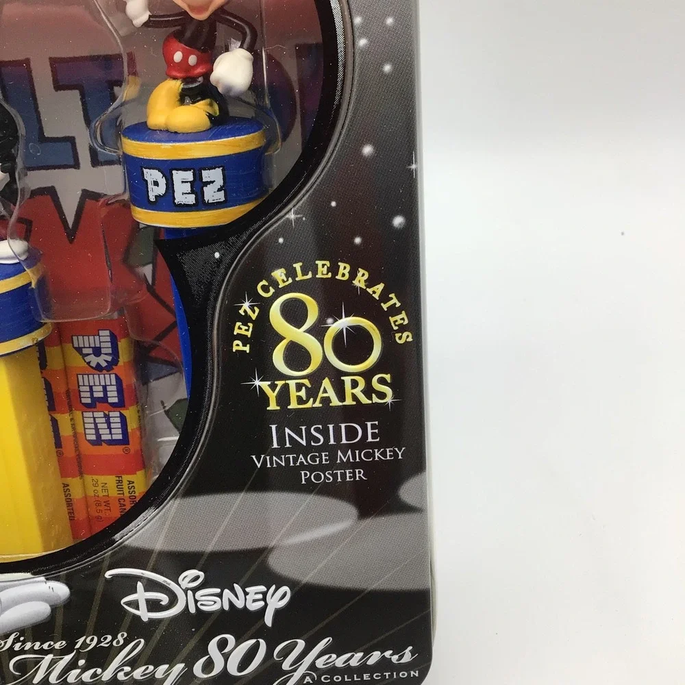 Disney Mickey Mouse 80th Anniversary PEZ Collectible Tin Set Limited Edition New
